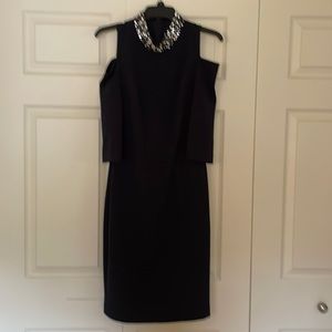 Navy blue cold shoulder cocktail dress. Worn only once.
